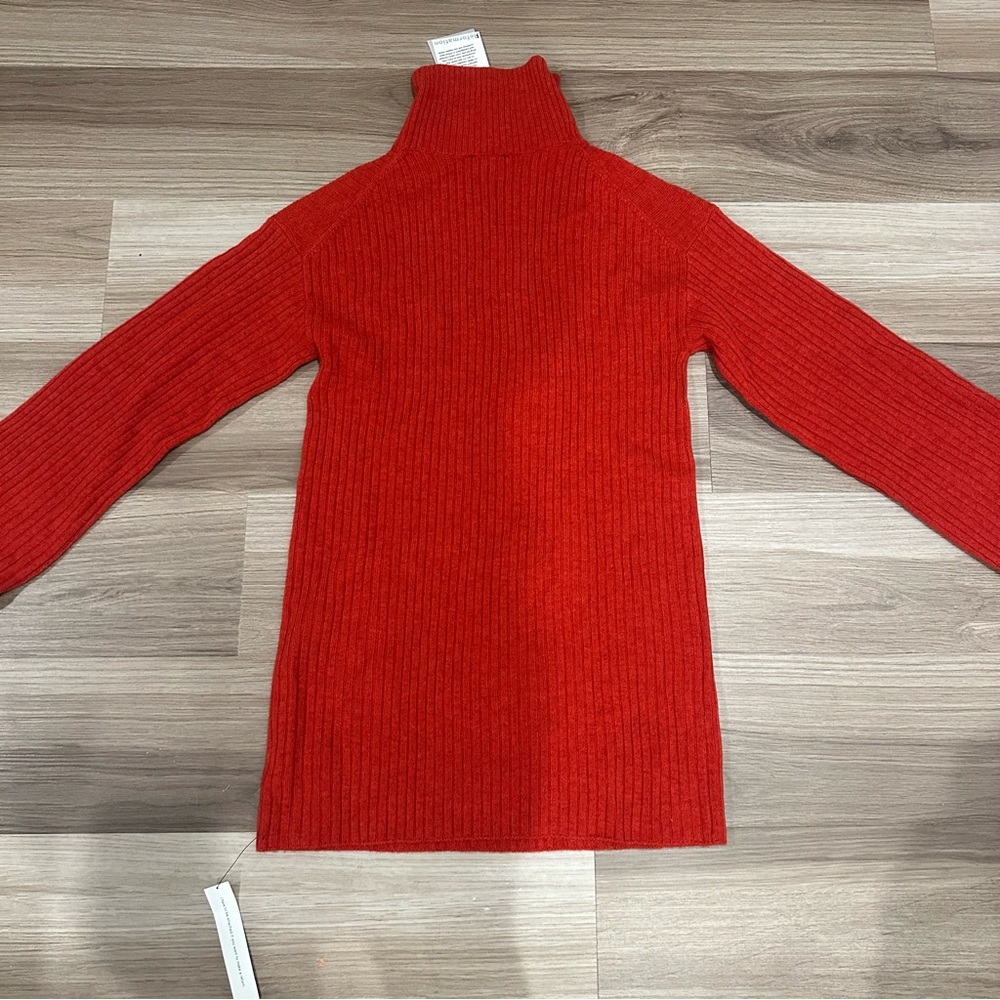 NWT Reformation Ozzy Regenerative Wool Sweater Dress size XS SUNDRIED TOMATO new - Picture 5 of 11